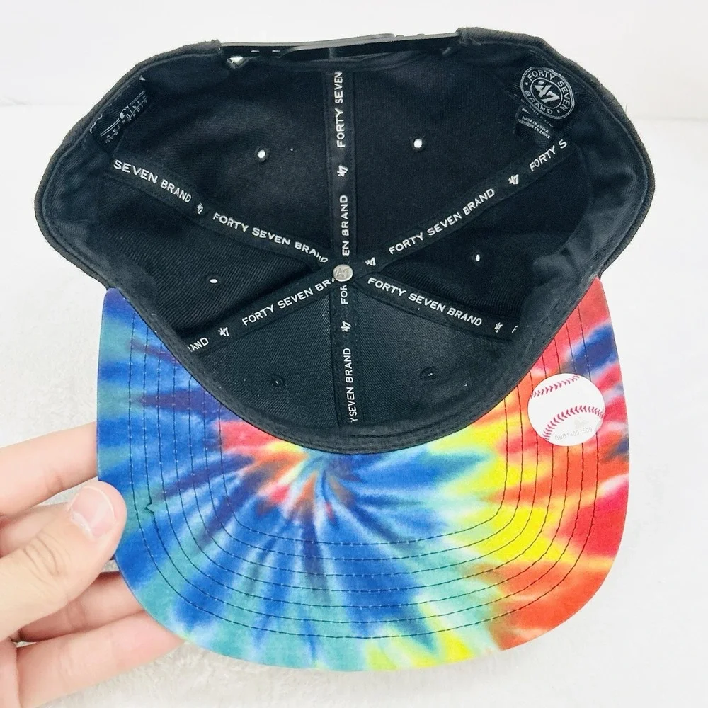 '47‎ Brand Milwaukee Brewers Tie Dye Hat Cap Adjustable Snapback Black MLB